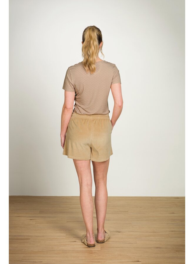Tilly Short Sleeve Top Thousand Leaves Beige