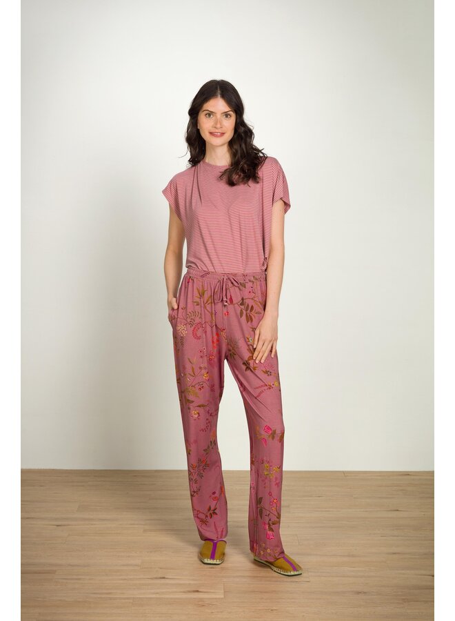 Belin Long Trousers Bodhi Flower Dark Pink