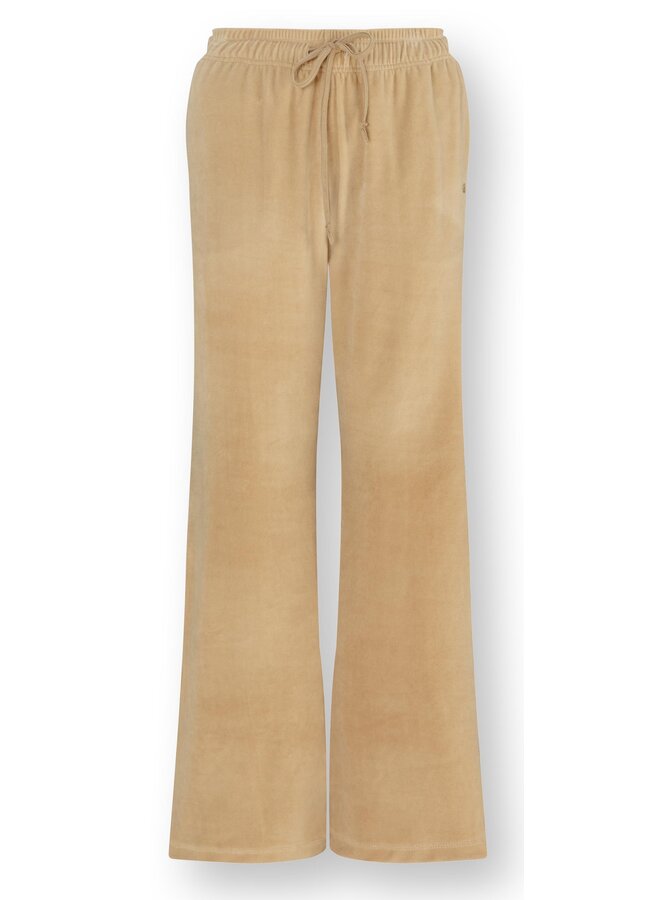 Britta Long Trousers Velvet Beige