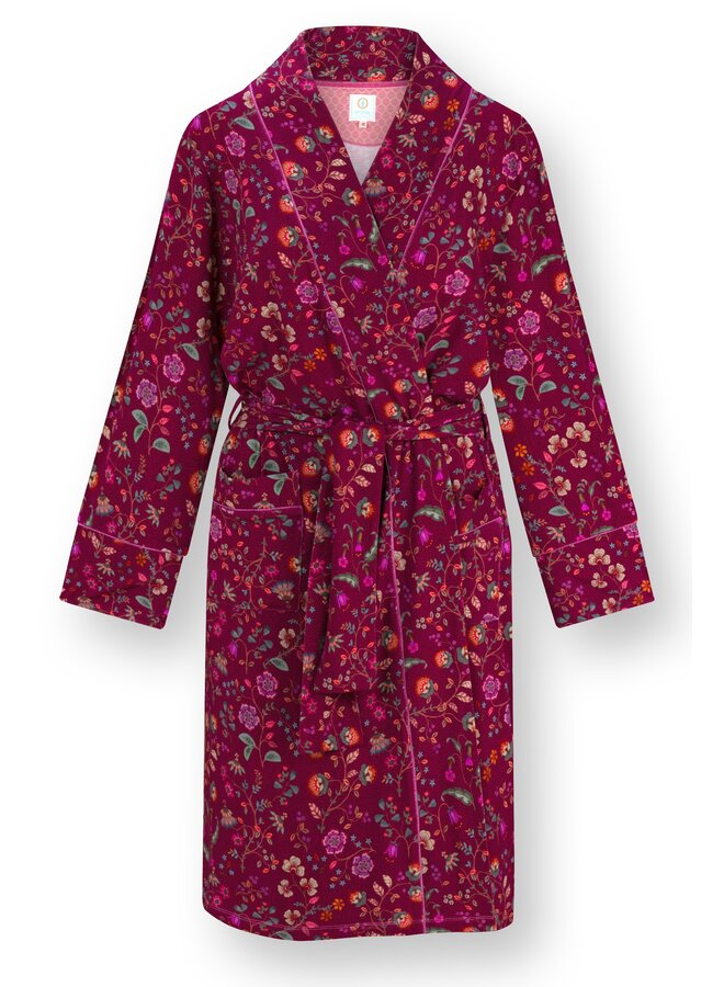 Nisha Kimono Flora Bangalore Dark Pink