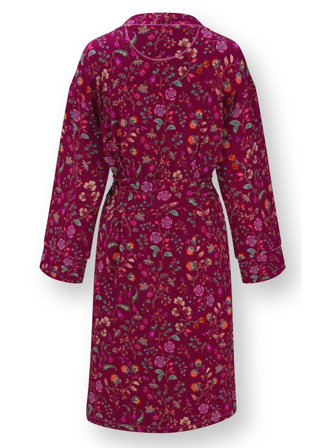 Nisha Kimono Flora Bangalore Dark Pink