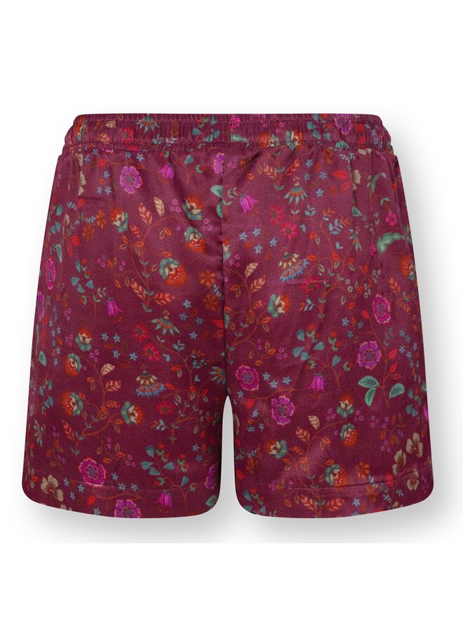 Bowie Short Trousers Flora Bangalore Dark Pink