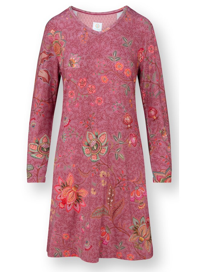 Dana Long Sleeve Nightdress Mumbai Morning Pink
