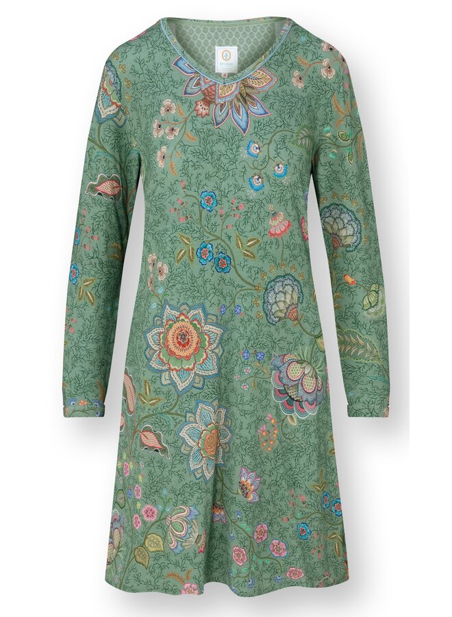 Dana Long Sleeve Nightdress Mumbai Morning Green