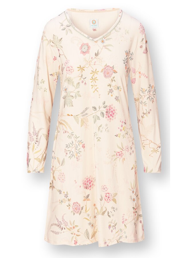 Dana Long Sleeve Nightdress Bodhi Flower Offwhite