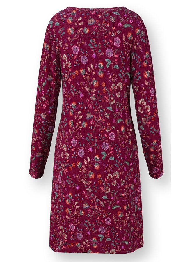 Desiree Long Sleeve Nightdress Flora Bangalore Dark Pink