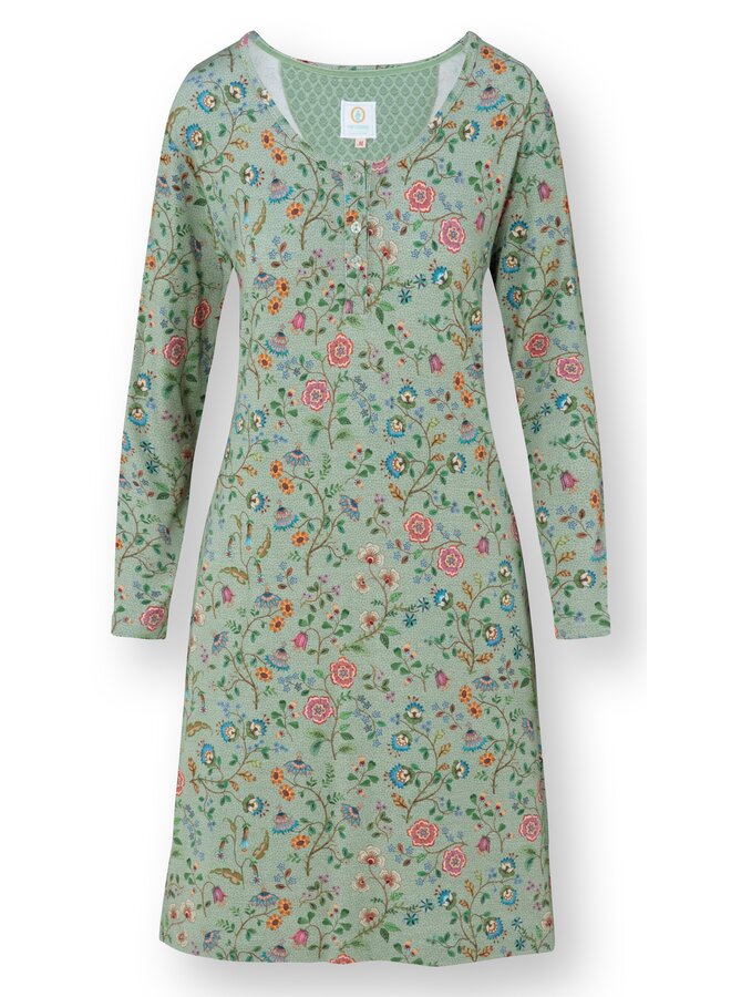 Desiree Long Sleeve Nightdress Flora Bangalore Green