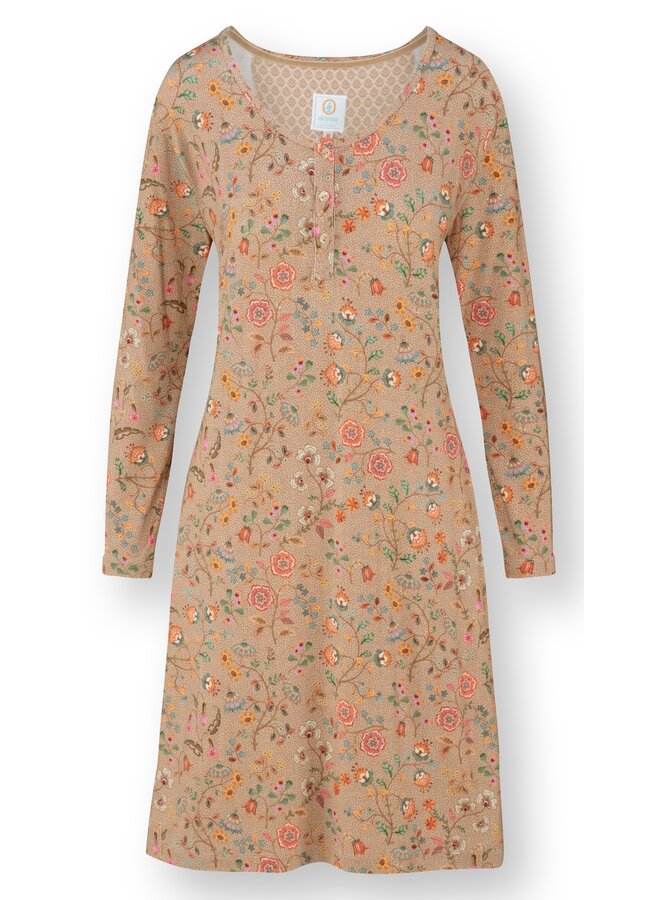 Desiree Long Sleeve Nightdress Flora Bangalore Sand