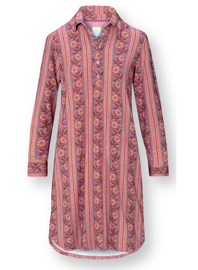 Daaltje Long Sleeve Nightdress Rosa Rani Pink