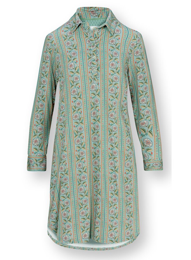 Daaltje Long Sleeve Nightdress Rosa Rani Blue