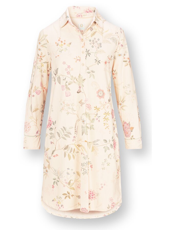 Daaltje Long Sleeve Nightdress Bodhi Flower Offwhite