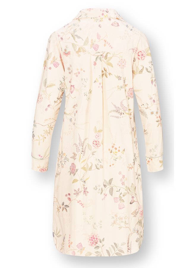 Daaltje Long Sleeve Nightdress Bodhi Flower Offwhite