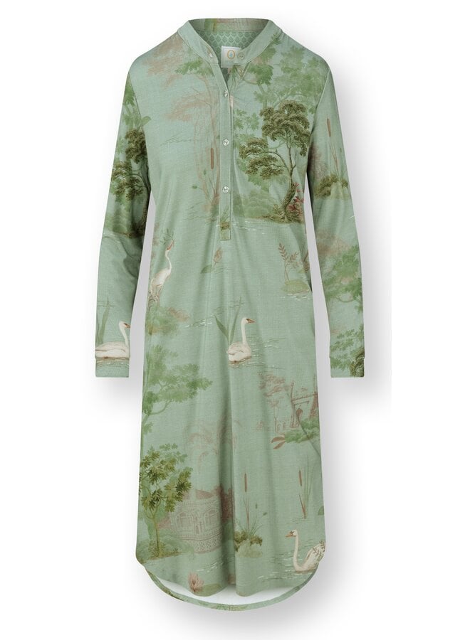 Diogo Long Sleeve Nightdress Darjeeling Days Green