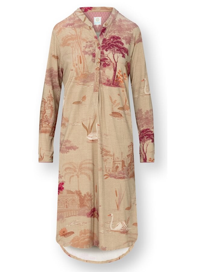Diogo Long Sleeve Nightdress Darjeeling Days Sand