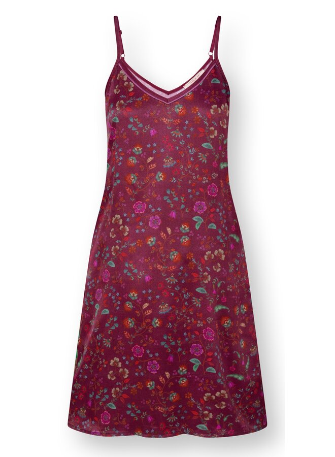 Disa Sleeveless Nightdress Flora Bangalore Dark Pink