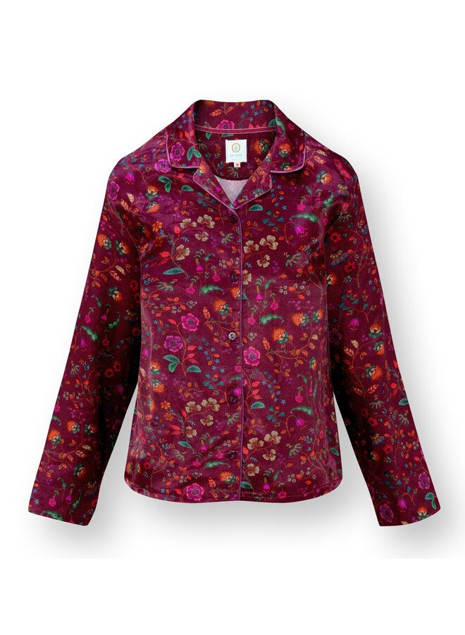 Faye Long Sleeve Top Flora Bangalore Dark Pink