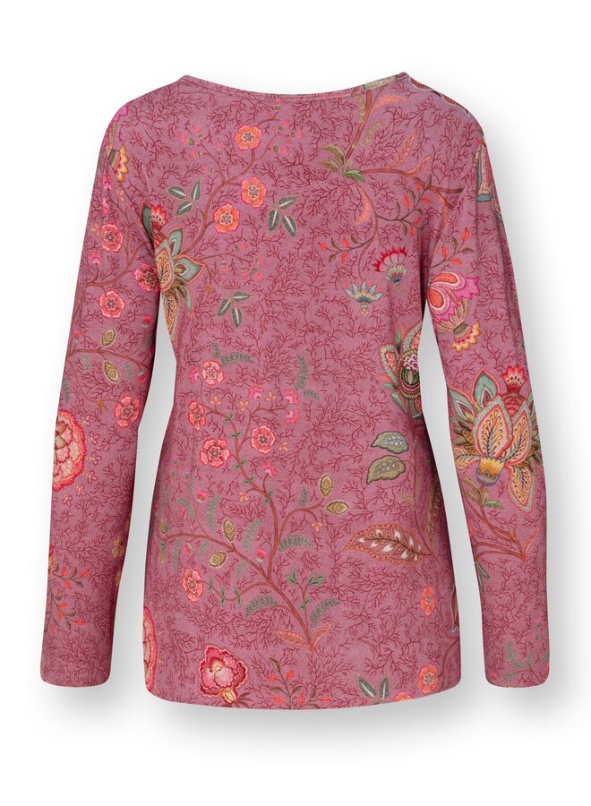Trice Long Sleeve Top Mumbai Morning Pink
