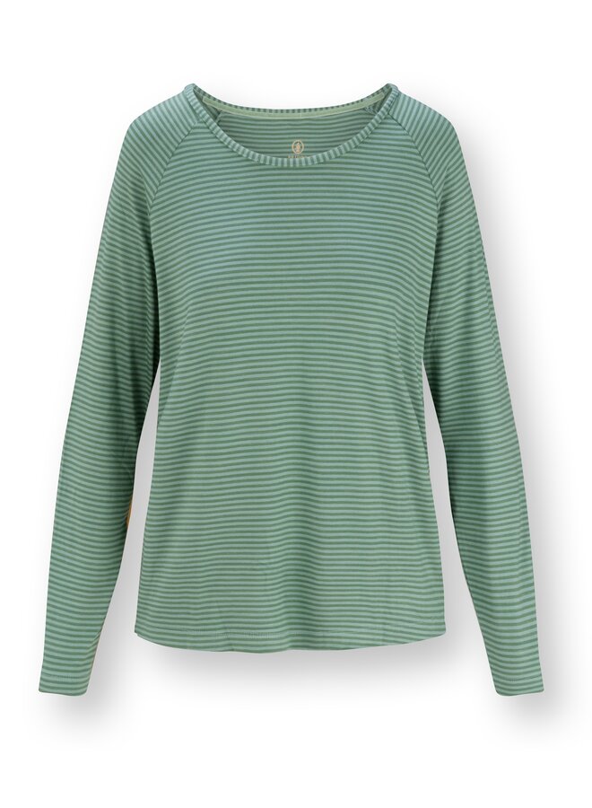 Tina Long Sleeve Top Little Sumo Stripe Green