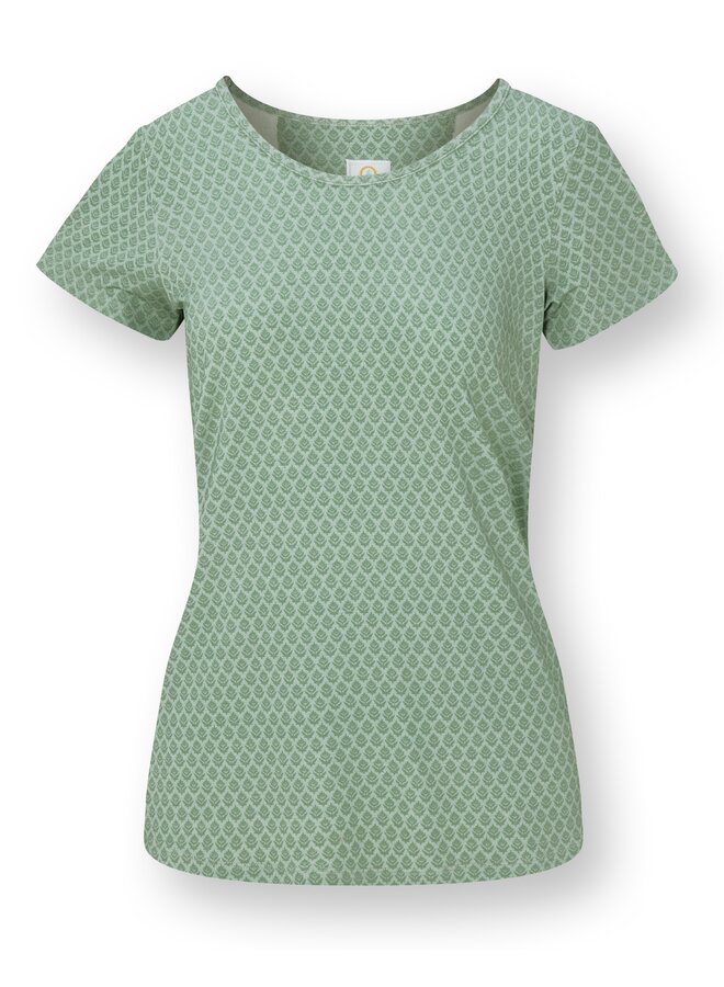Tilly Short Sleeve Top Thousand Leaves Green