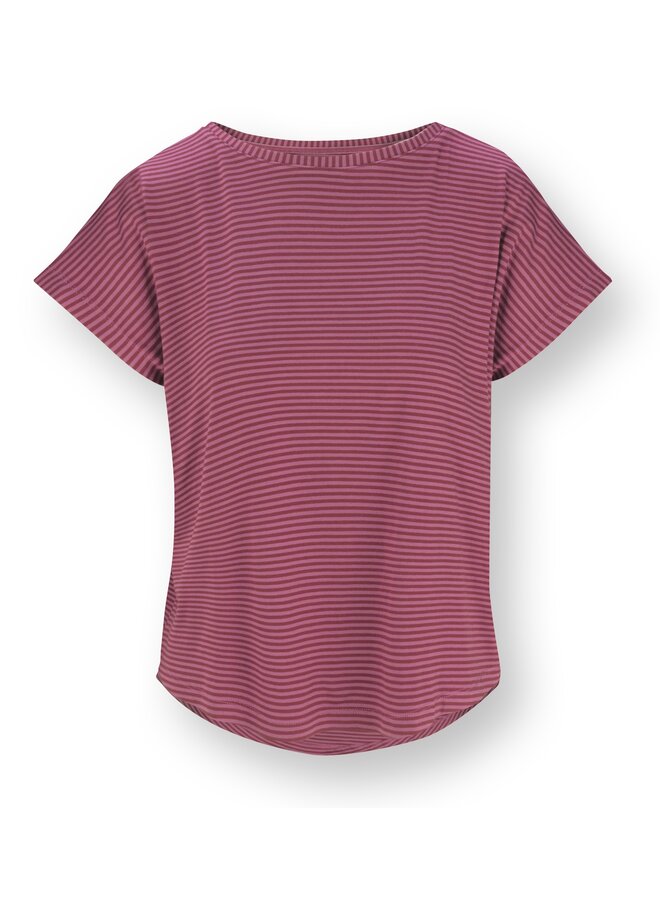 Tatum Short Sleeve Top Little Sumo Stripe Pink
