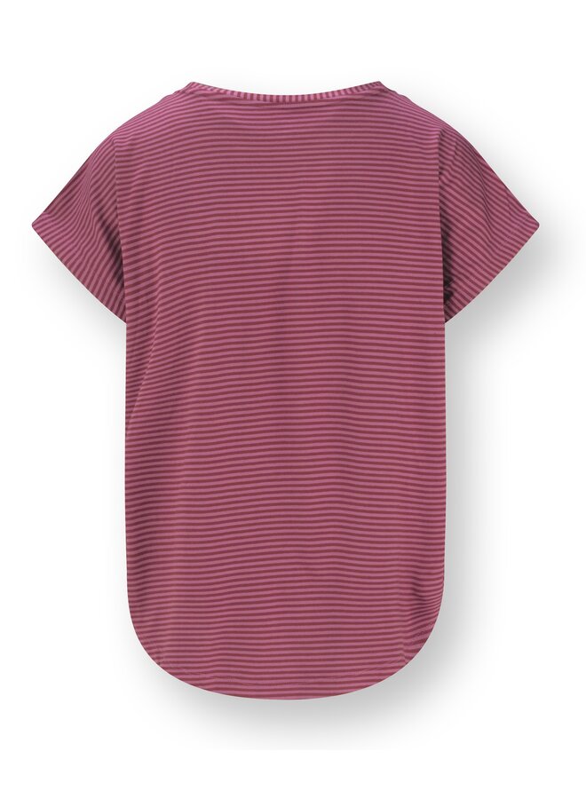 Tatum Short Sleeve Top Little Sumo Stripe Pink
