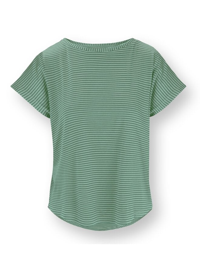 Tatum Short Sleeve Top Little Sumo Stripe Green