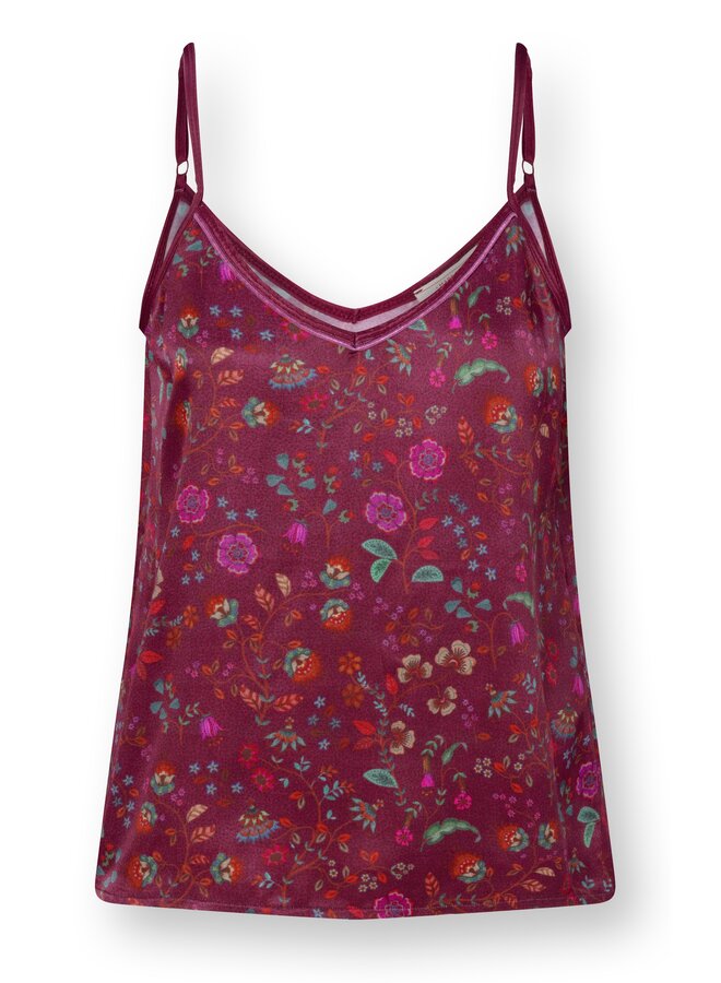San Sleeveless Top Flora Bangalore Dark Pink