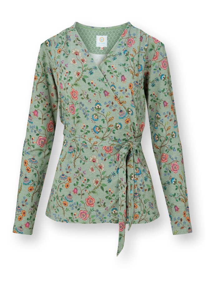 Teagan Vest Long Sleeve Flora Bangalore Green