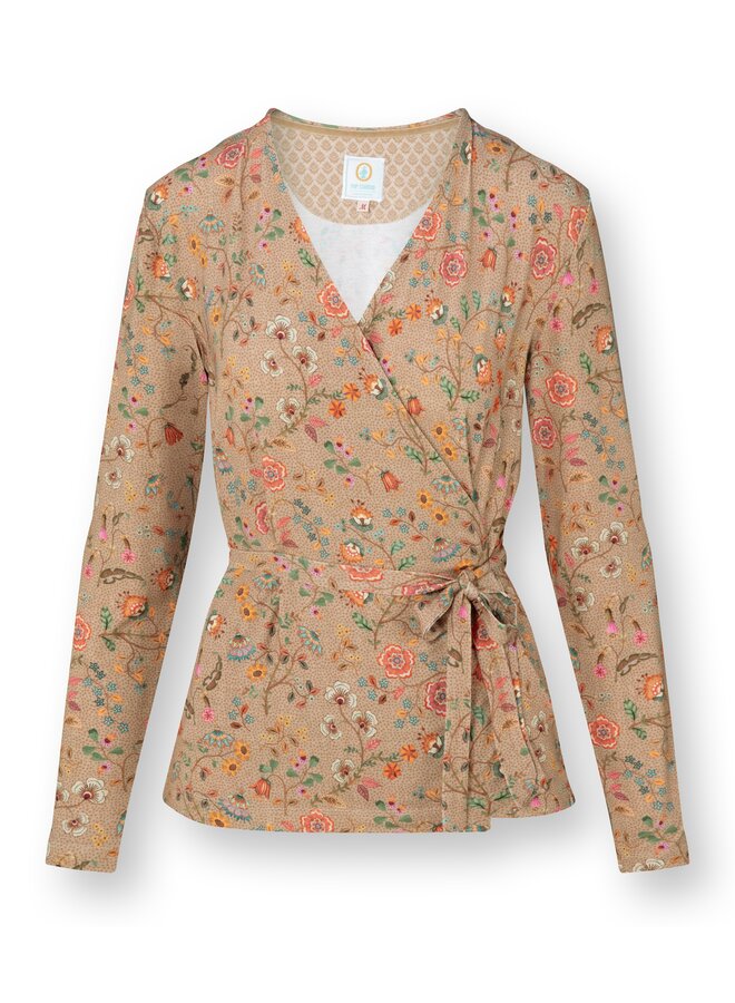 Teagan Vest Long Sleeve Flora Bangalore Sand