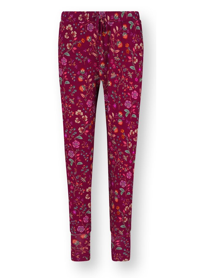 Bobien Long Trousers Flora Bangalore Dark Pink