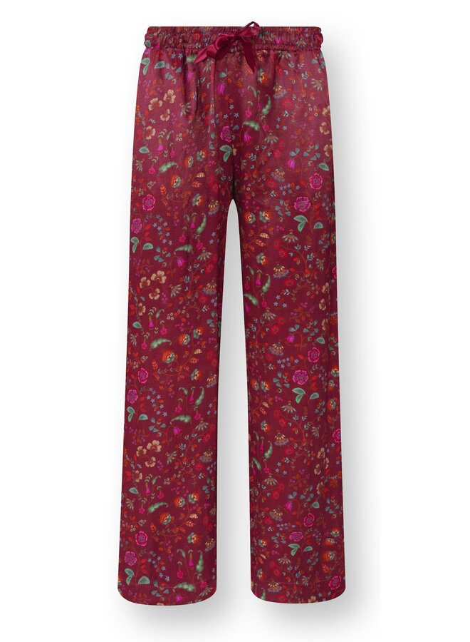 Bente Long Trousers Flora Bangalore Dark Pink