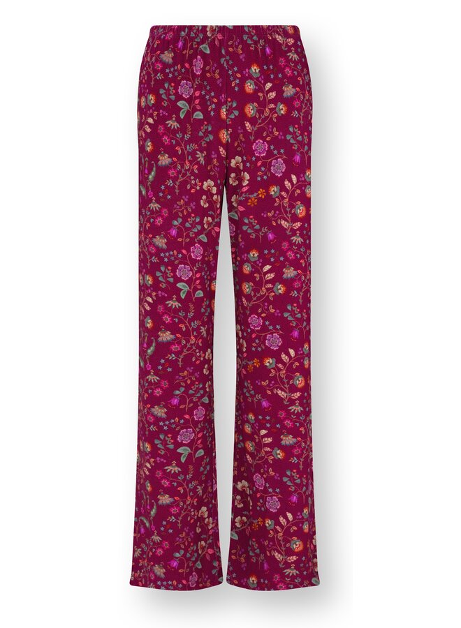 Blake Long Trousers Flora Bangalore Dark Pink