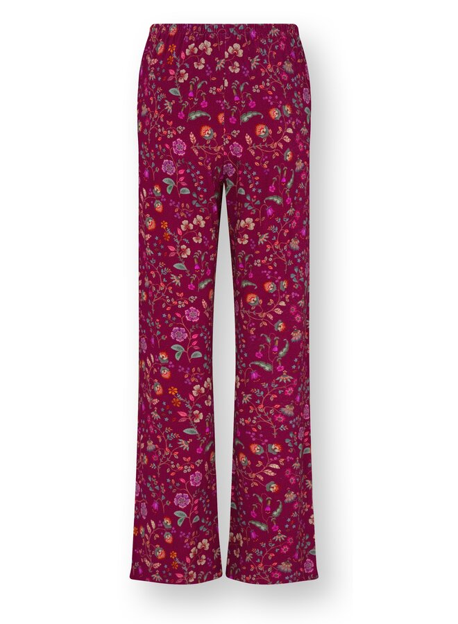 Blake Long Trousers Flora Bangalore Dark Pink