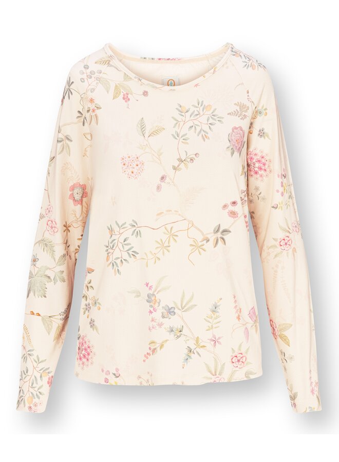 Tina Long Sleeve Top Bodhi Flower Offwhite