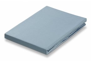 SATIN hoeslaken Dusty Blue