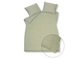 Housse de couette PURE 07 Light Olive 140x220 cm (lin / coton satiné)