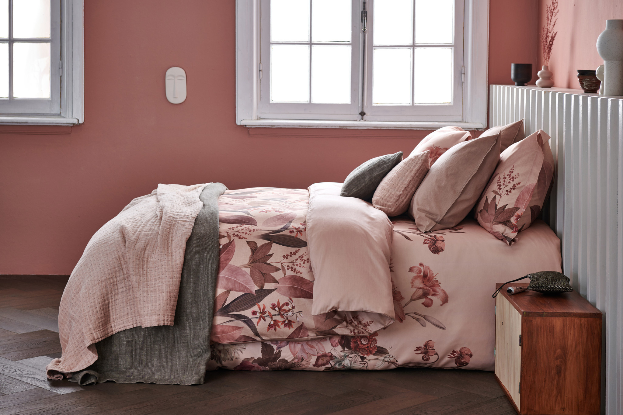 WASHED COTTON duvet cover 200x220 cm Old Rose (cotton)