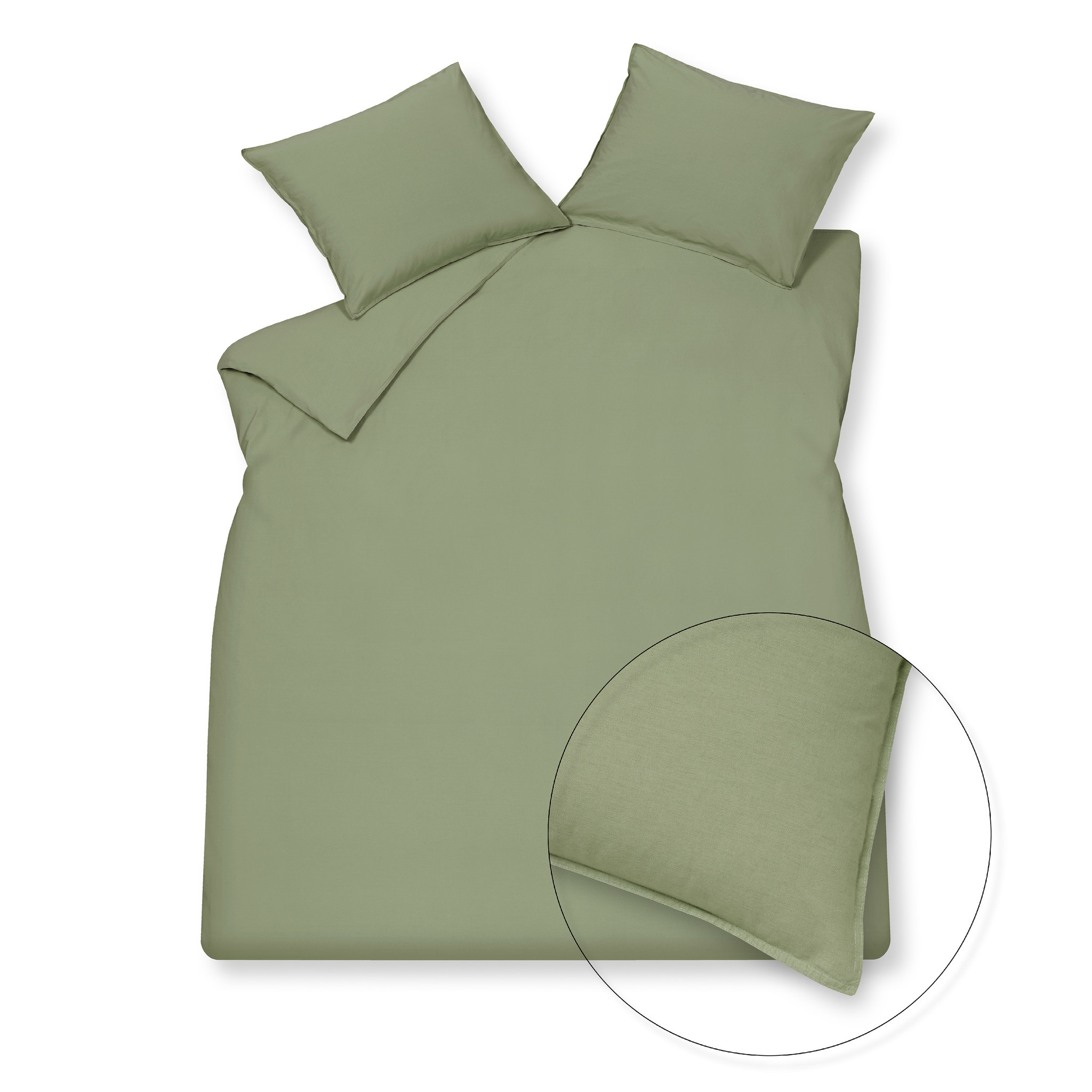 WASHED COTTON duvet cover 200x220 cm Smoke Green (cotton)
