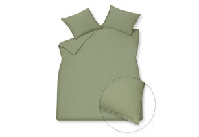 WASHED COTTON dekbedovertrek 240x220 cm Smoke Green (katoen)