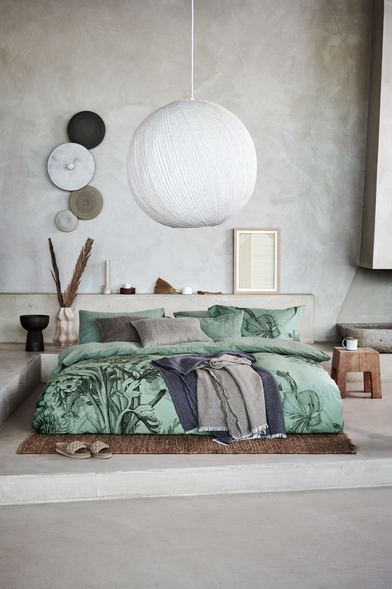 Duvet cover PURITY 79 Smoke Green 200x220 cm (linen / cotton) PUCO16179
