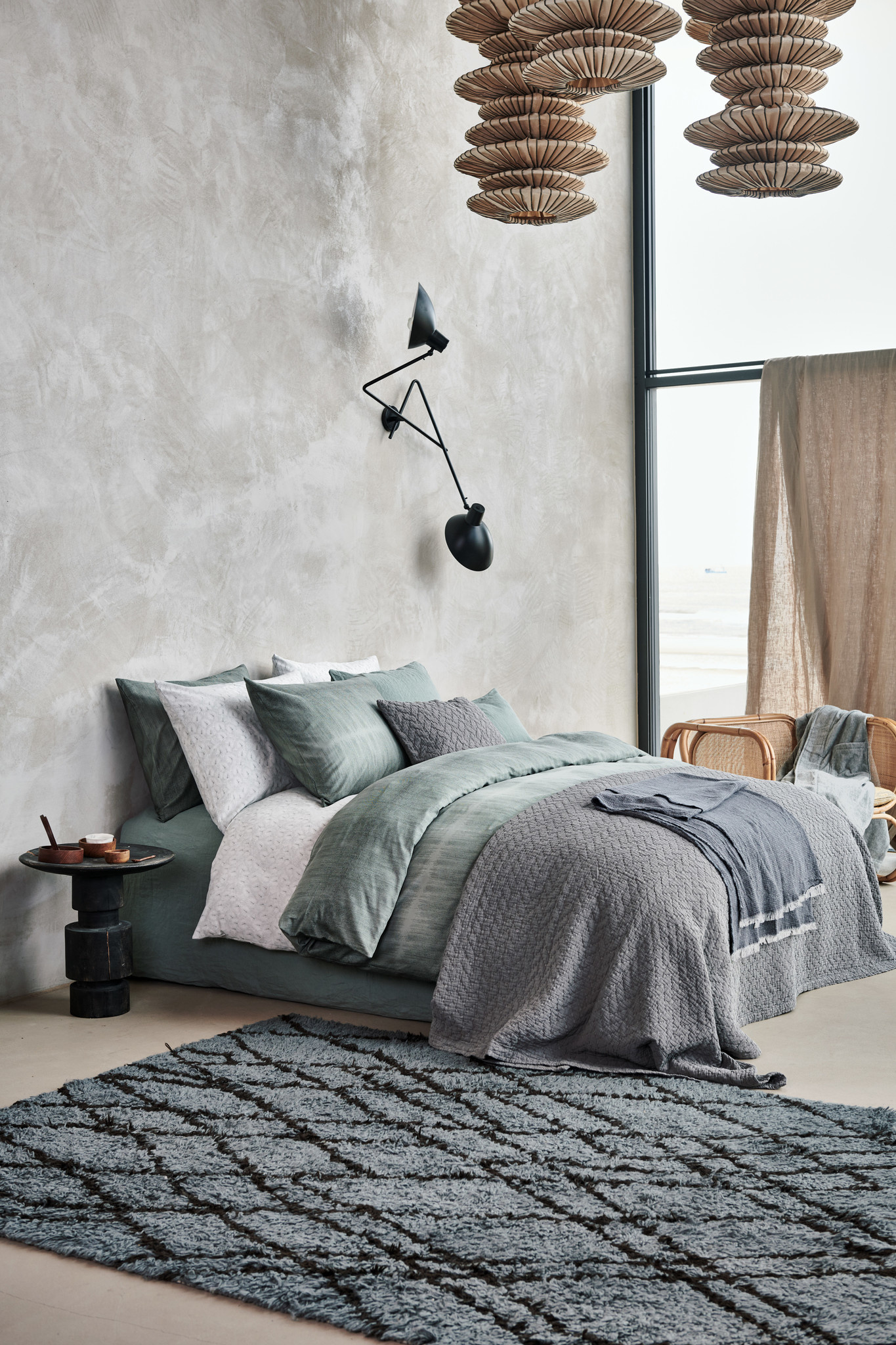 Duvet cover PURITY 79 Smoke Green 240x220 cm (linen / cotton) PUCO16179