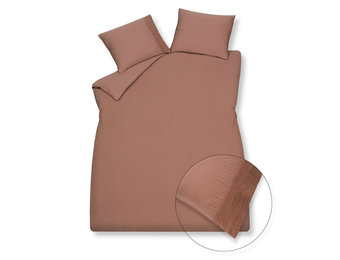 Housse de couette PURE 07 Toffee 200x220 cm (lin / coton satiné)