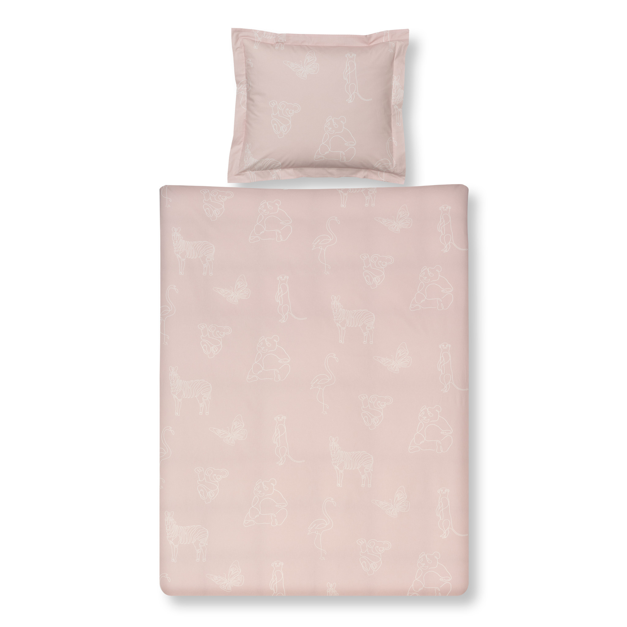 Dekbedovertrek ANIMAL KIDS Sepia Pink 140x220 cm (KIBB22110)