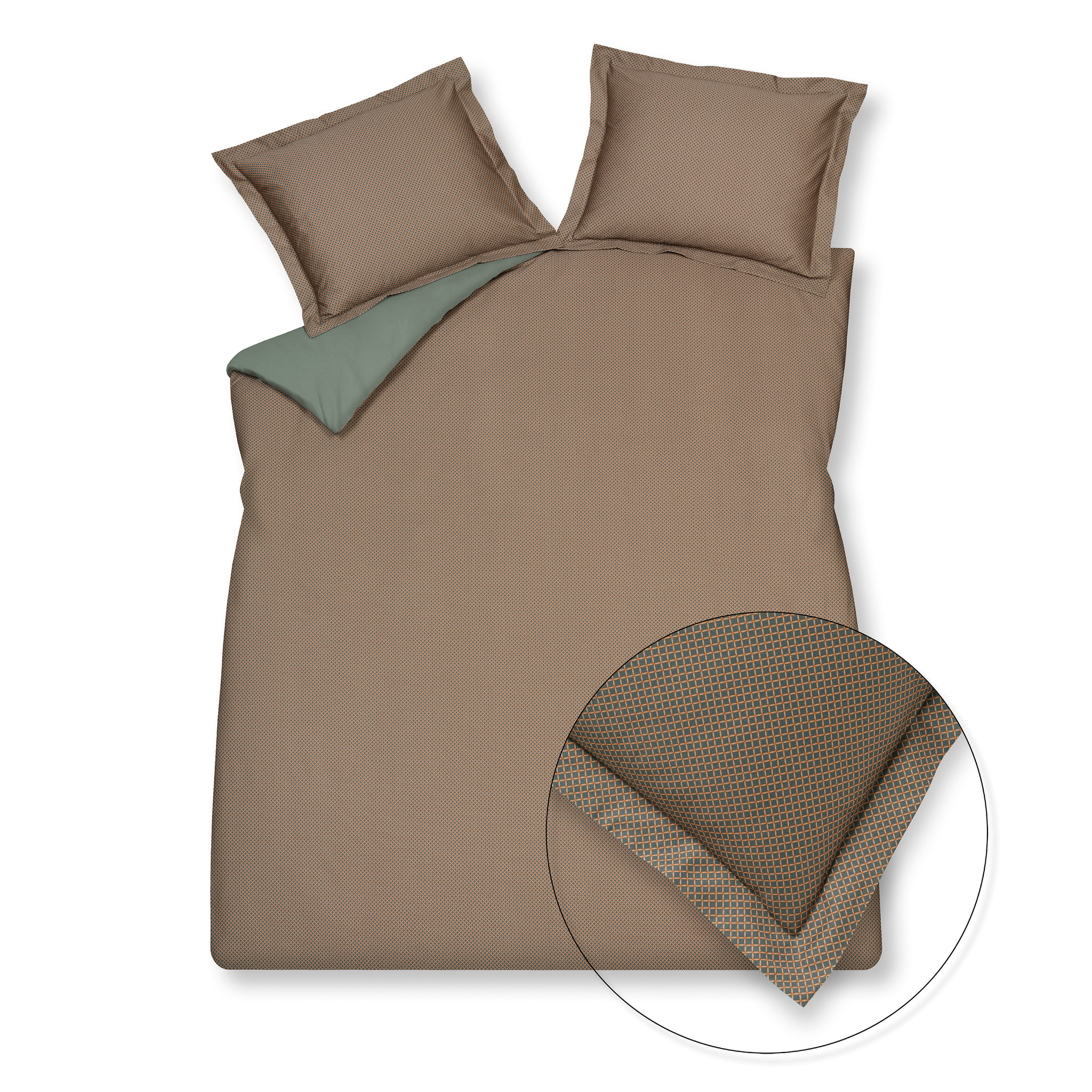 Housse de couette SPARKLES Vert Sauge 200x220 cm (satin) SASA22207