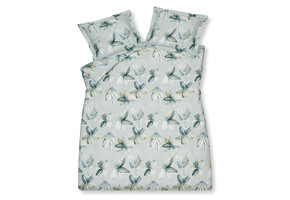 Dekbedovertrek FLOWER PARTY Pearl Blue 200x220 cm (satijnkatoen)