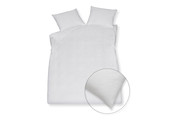 Housse de couette PURITY Florence Blanc 140x220 cm (coton satiné)