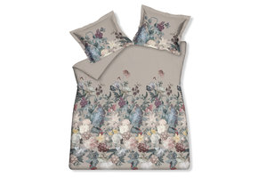 Dekbedovertrek FLOWERBOMB Cream Tan 200x220 cm (satijnkatoen)