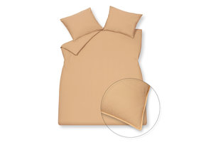 WASHED COTTON dekbedovertrek 200x220 cm Apricot Blush (katoen)