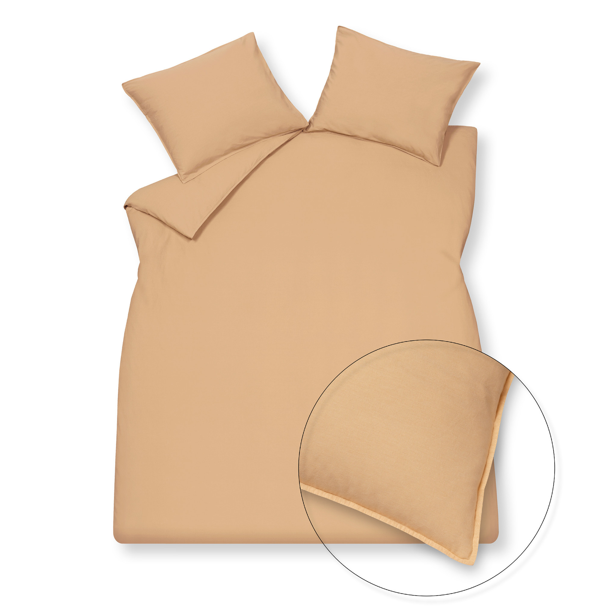 WASHED COTTON duvet cover 200x220 cm Apricot Blush (cotton) CLLA20201