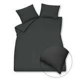 Housse de couette COTON LAVÉ 140x220 cm, Off Black (coton)